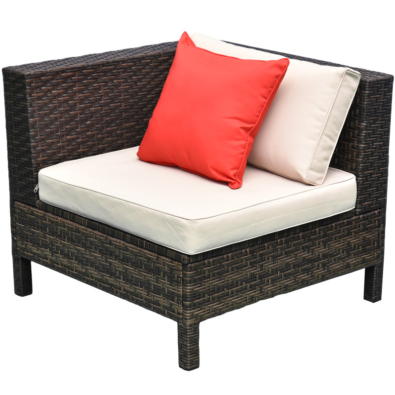 Sol 72 Outdoor™ Lutie Wicker/Rattan 7 Person Seating Group with